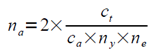 Na =2 x [Ct/(Ca x Ny x Ne)]